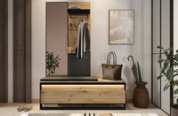 QUANT GARDEROBA QG-06 - Lustro Dąb/Artisan Czarny