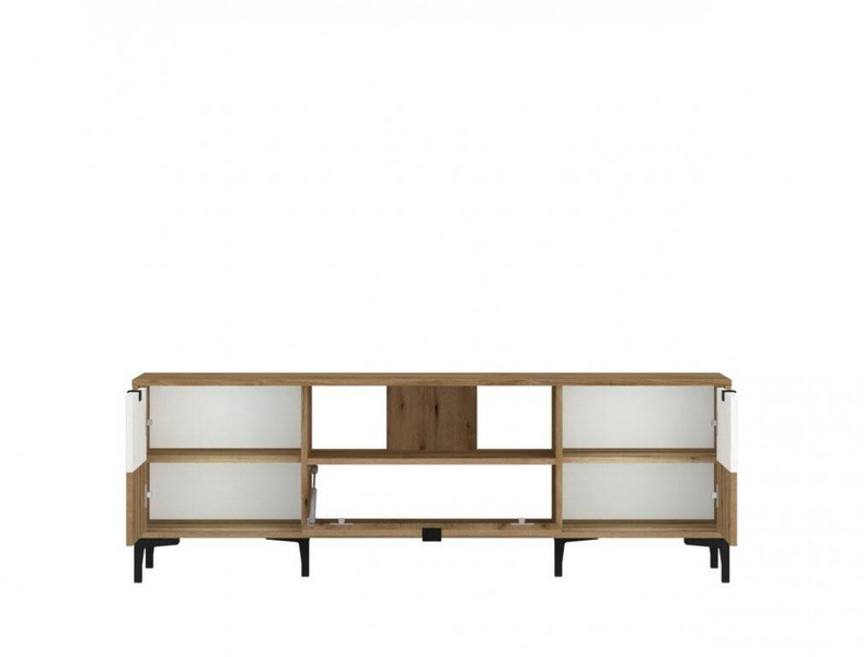 Ricko RIKF02 - Komoda RTV 2D1K Biała/Dąb Coast Evoke