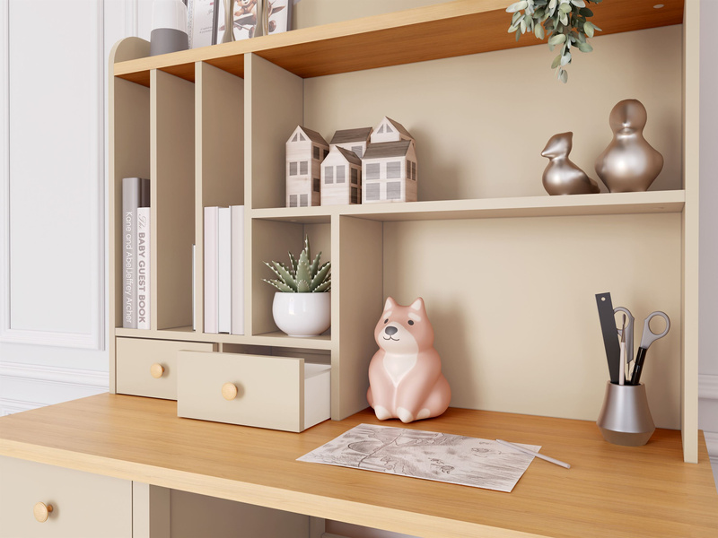 STORY SO-03 - Biurko 1D1S Beż Piaskowy Dąb Vincenza Bielona_01