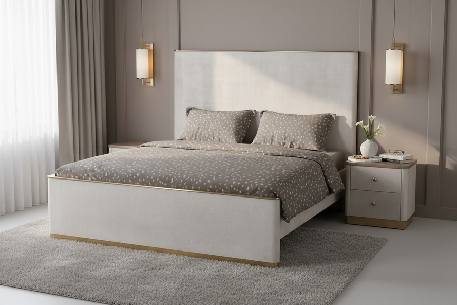 Stilig Bedroom ST890K Łóżko tapicerowane 180cm + 2 szafki nocne ST891