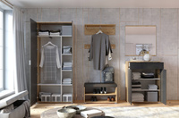 Luna LN-122-LV - Szafa 2-drzwiowa Dąb Craft Lava Mat