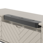 ASPEN-06 - Komoda RTV 3D z Soundbarem JBL i Oświetleniem LED Kaszmir Czarny Stelaż