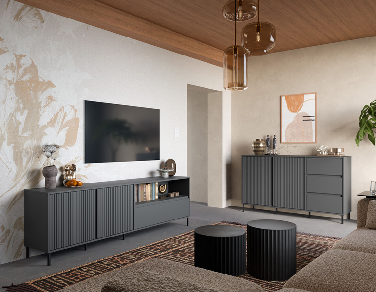 Avenale AVEK02 - Komoda 3D3S Antracyt