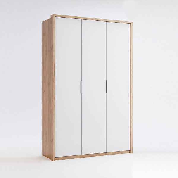 Asti AS-23-WB - Szafa 3-drzwiowa Dąb Craft Biały Połysk