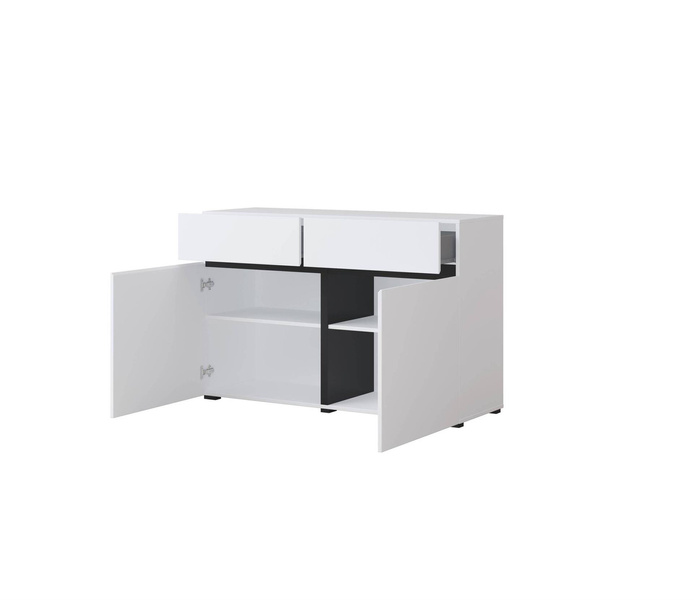 Cross – Komoda 2D2S Biały Czarny Mat