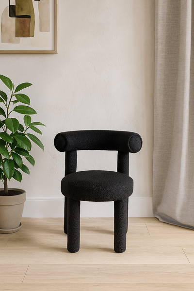 Leith LET77BLK Krzesło tapicerowane