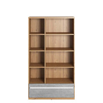 PLANO PN-03 - Regał 1S Dąb Nash/Biały/Beton