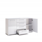 Family FM-165-WB - Komoda Duża 2D4S Biały Mat Biały Połysk