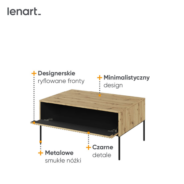 TREND TR-09 - Stolik 1D Dąb Artisan