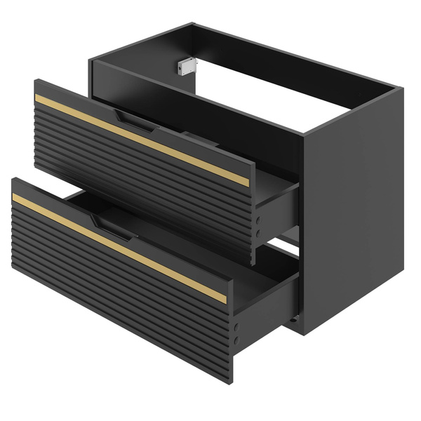 VESPER-01 - Szafka Pod Umywalkę 2S 80cm Czarny Mat