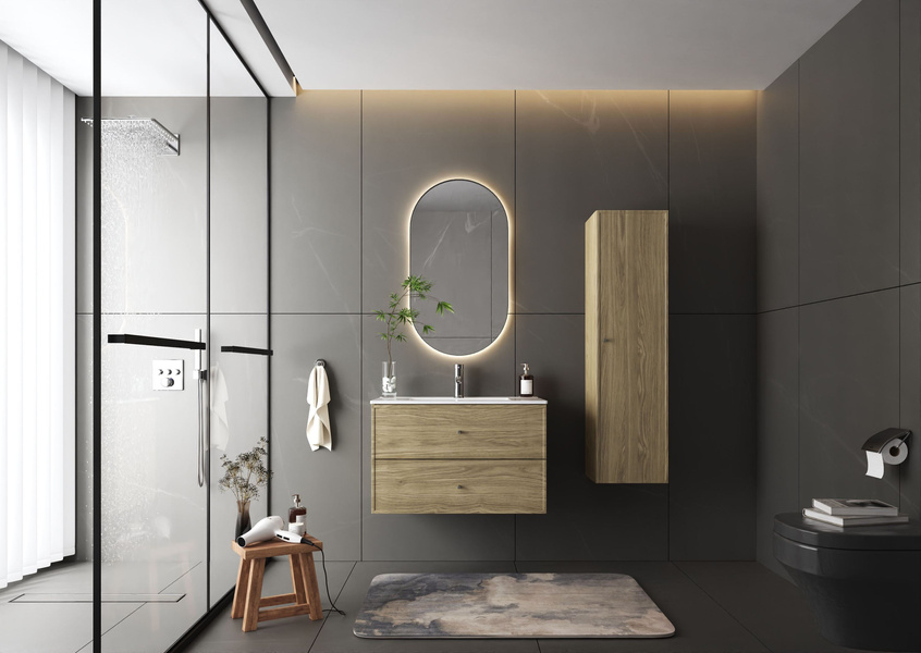 MARCO-01 Szafka Pod Umywalkę 2S 80 cm Dąb Olejowany