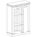 ANTICA-12 - Witryna 2-drzwiowa Kraft Złoty