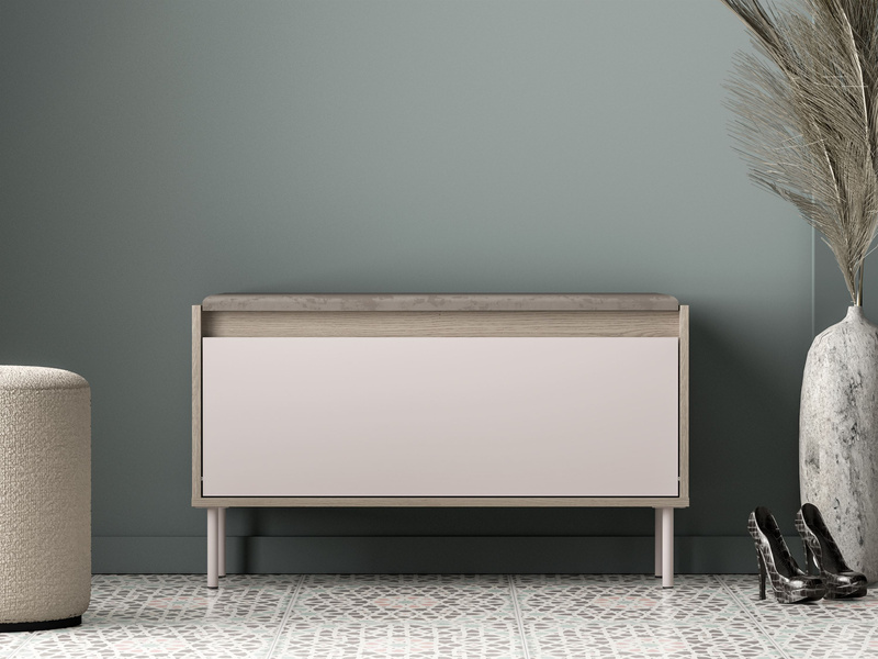 Szafka Na Buty 1D z Siedziskiem VOCO 05 Cashmere Dąb Cremona Terracotta