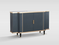 Stilig ST317 Komoda 150 cm ciemny grafit złote akcenty