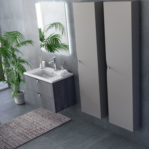 Oristo Szafka z umywalką 120 cm SIENA biały połysk