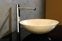 Umywalka kamienna polerowana 40x12 cm - kolor beżowy 