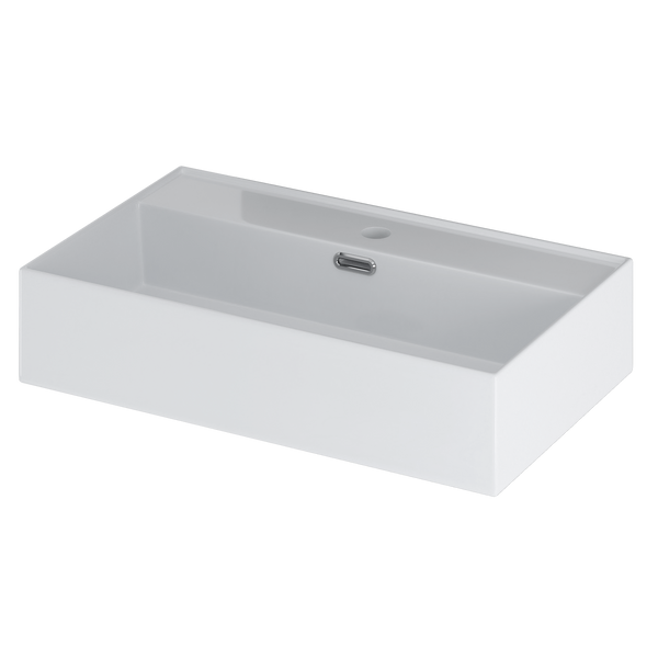 Umywalka Ceramiczna Nablatowa Apolis 60 cm Biały Połysk