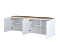 Modo - Komoda 4D Biały Mat Dąb Mauvella