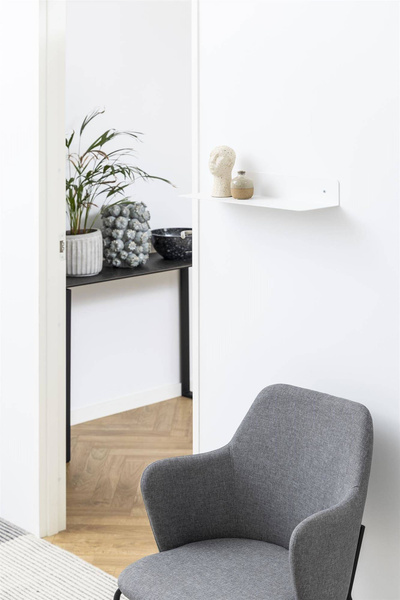 Joliet Półka Ścienna Metalowa Malowana Biała 1P 50 cm