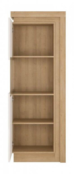 Lyon LYOV01L - Witryna Lewostronna 1-drzwiowa Dąb Riviera Jasna/Biała