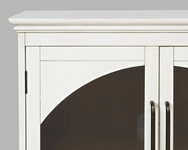 Avola AV2293-96 Komoda 244 cm biała drewno akacji przeszklone drzwi