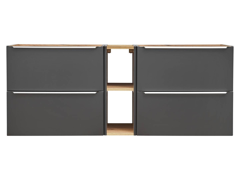 Podwójna szafka pod umywalkę 140 cm Capri Cosmos 820 + blat + słupek