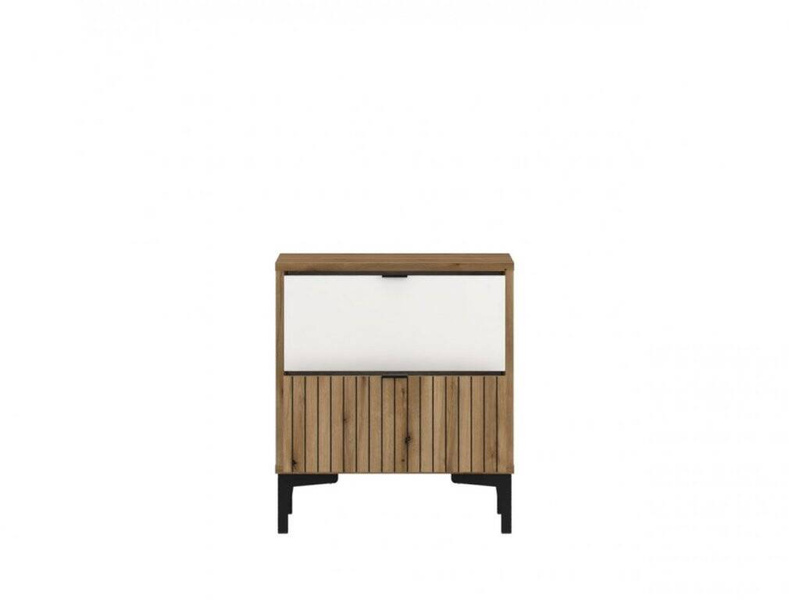 Ricko RIKK06 - Szafka Nocna 2S Biała/Dąb Coast Evoke