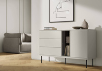 EPIRO EP-03 - Komoda 1D3S1W 133 cm z Oświetleniem Kaszmir Dąb Ciemny