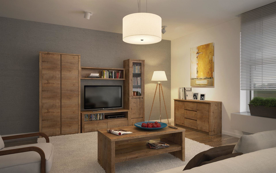 MONTANA LEFKAS K3S - Komoda 3 Szuflady Dąb Lefkas