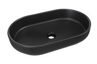 Umywalka Nablatowa Ceramiczna RIVER 2 BLACK MATT UN 55 (E-6594) Czarny Mat
