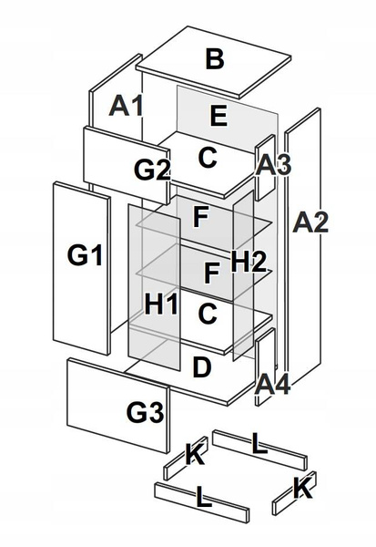 Luna LN-110-LV - Witryna 1-drzwiowa Lewa Oświetlenie LED Dąb Craft Lava Mat