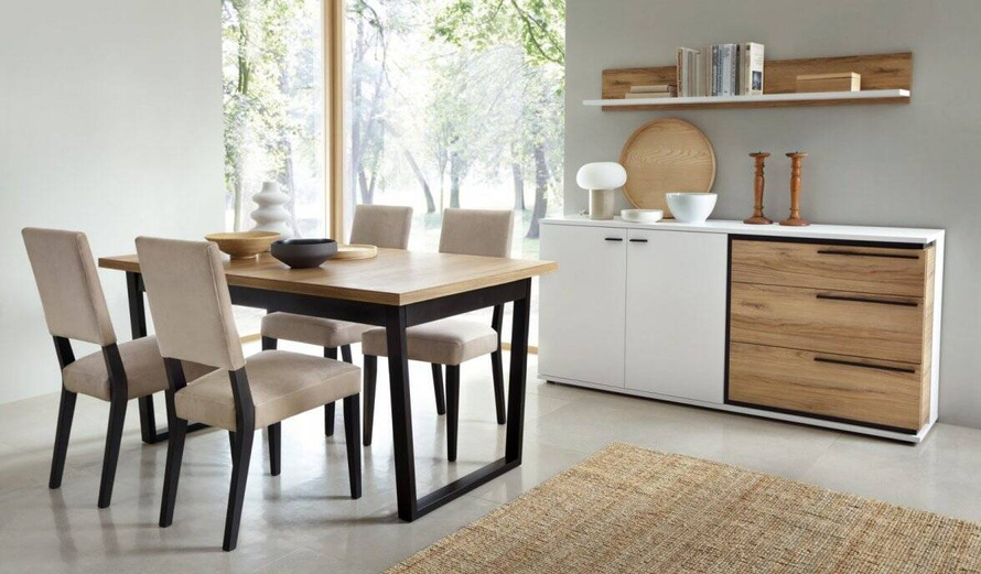 Stół Rozkładany MWST10 160-200 Jackson Hickory/Czarny