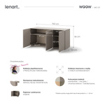 WOOW WO-07 - Komoda 3-drzwiowa Clay Gray