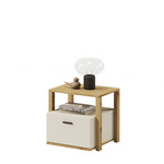 LENNY LY-07 - Stolik Nocny Dąb Artisan/Beż/Truflowy