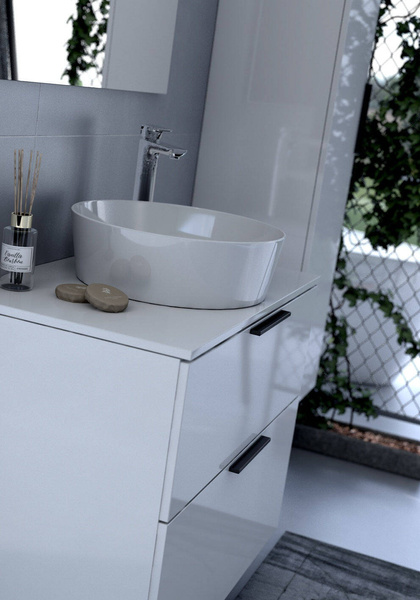 Oristo Szafka pod Umywalkę z Blatem GEO 80cm Biały Połysk