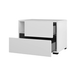 Cross S - Szafka Nocna 2 Szuflady Biały Czarny Onyks Mat