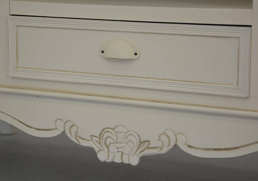 Rimini 034 Komoda RTV 2D/1S prowansalska kremowa beżowy blat drewno/mdf