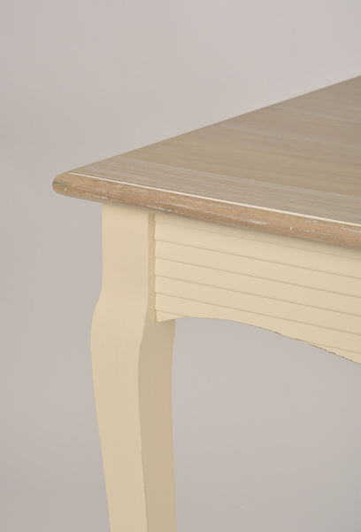 Pesaro 026 Stół 160 x 80 zdobiony prowansalski kremowy beżowy przecierany blat drewno/mdf