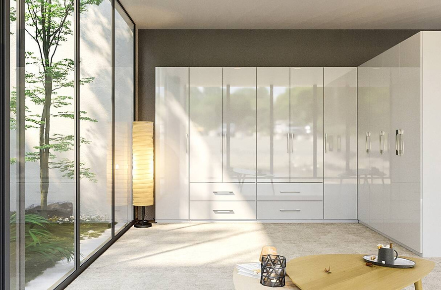 Family FM-12-WB - Szafa 2-drzwiowa Biały Mat Biały Połysk