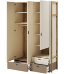 LENNY LY-01 - Szafa 3D3S Dąb Artisan/Beż/Truflowa