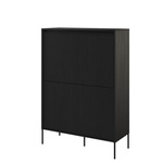 TREND TR-03 - Szafka 4-drzwiowa Z Oświetleniem Czarna