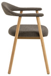 Actona Krzesło Do Jadalni z Podłokietnikiem Addi Dąb Olejowany Ciemnoszary