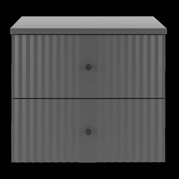 XILO-02 - Szafka pod Umywalkę z Blatem 2S 60cm Szary Mat Zestaw-1