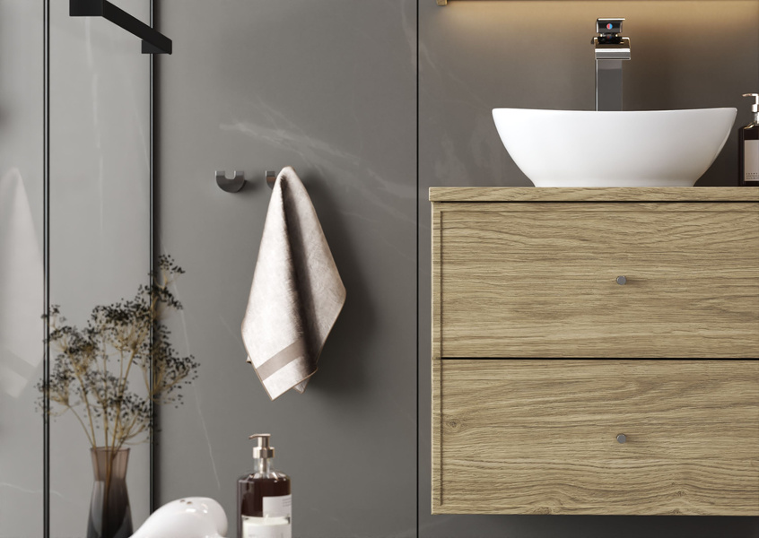 MARCO-02 Szafka Pod Umywalkę 2S 60 cm Dąb Olejowany