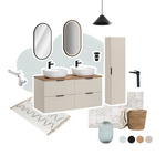 Szafka z blatem oak i umywalką Smile 80 cm Adel Cashmere 