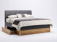 Ramona RA-38-LV - Łóżko z Zagłówkiem 2 Szuflady Dąb Craft Lava Mat 180x200 cm