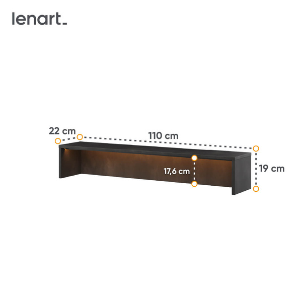 TEEN FLEX TF-07 - Nadstawka Biurka 110 Z Oświetleniem Pomarańczowym