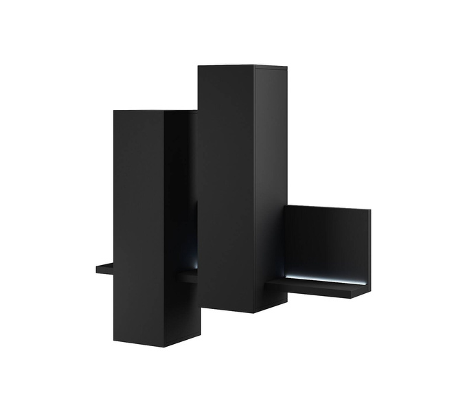 Bota Witryna z Półką Wisząca Czarny Mat / Czarny Połysk