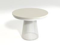 GARDA - Stół Okrągły Rozkładany Cashmere Biały Mat