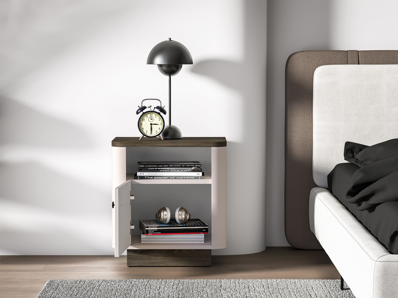 Szafka Nocna 1D VILAVIO 07 Dąb Windmill Dark Cashmere